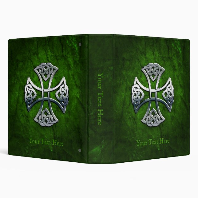 Personalized Celtic Cross 3 Ring Binder (Background)