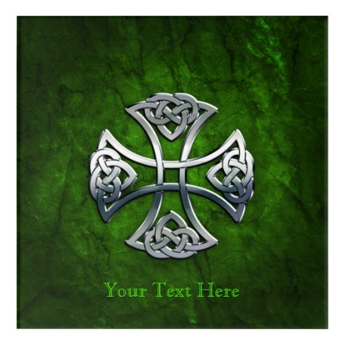 Personalized Celtic Cross Acrylic Print