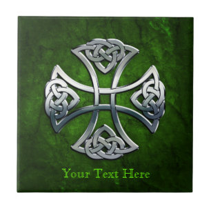 Personalized Celtic Cross Ceramic Tile