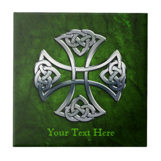 Personalized Celtic Cross Ceramic Tile