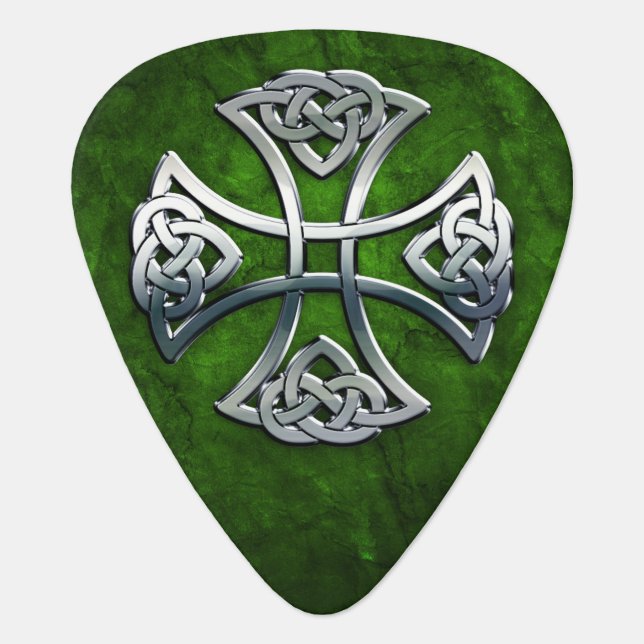 Personalized Celtic Cross Guitar Pick (Front)