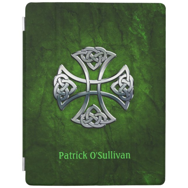 Personalized Celtic Cross iPad Smart Cover (Front)