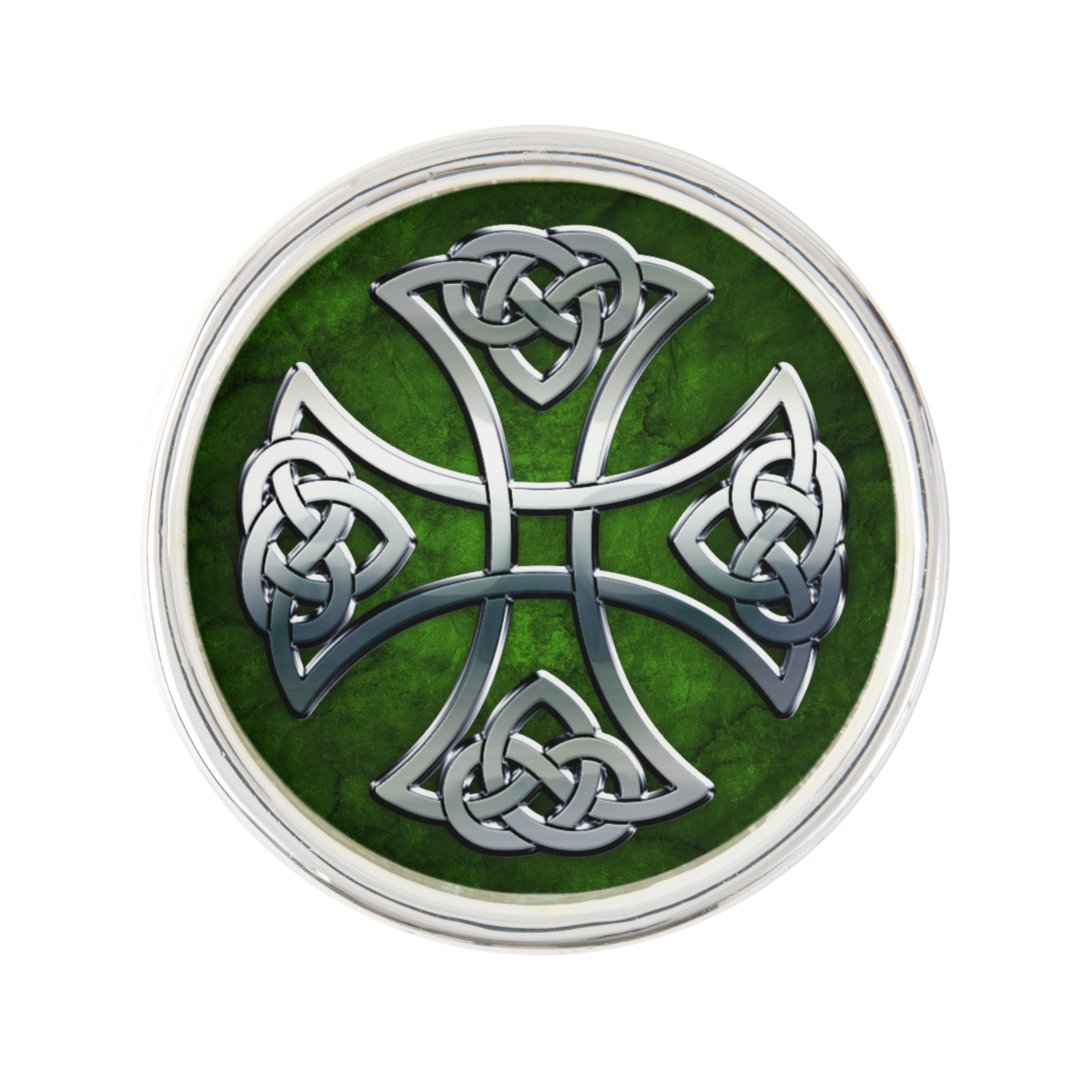 Personalized Celtic Cross Lapel Pin | Zazzle