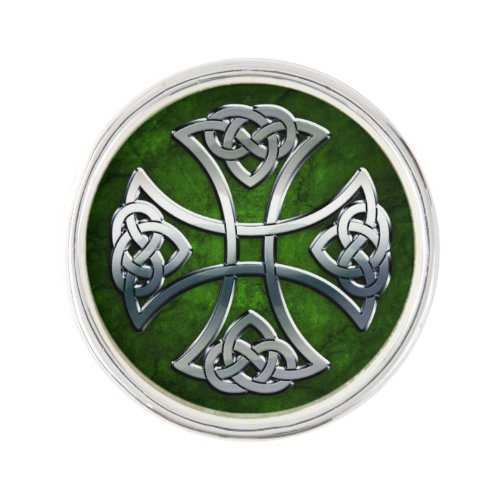 Personalized Celtic Cross Lapel Pin