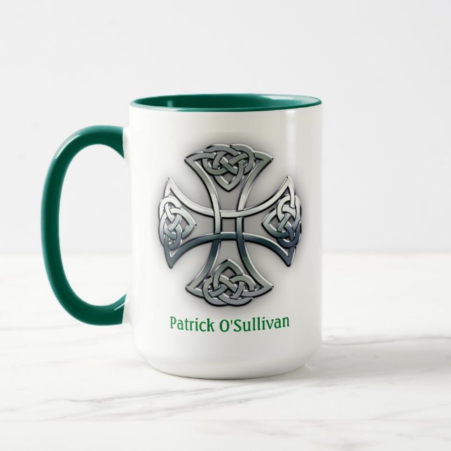 Personalized Celtic Cross Mug (Left)
