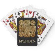 Personalized Celtic Cross Playing Cards