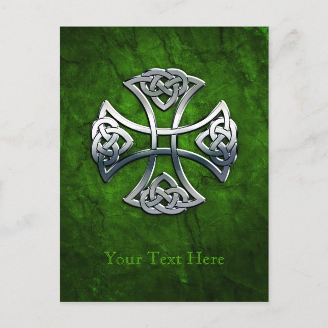 Personalized Celtic Cross Postcard (Front)