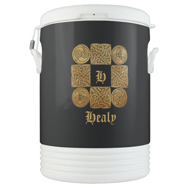 Personalized Celtic Knotwork Cross  Beverage Cooler (Back)