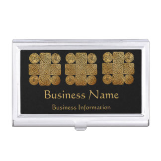 Personalized Celtic Knotwork Cross Business Card Case