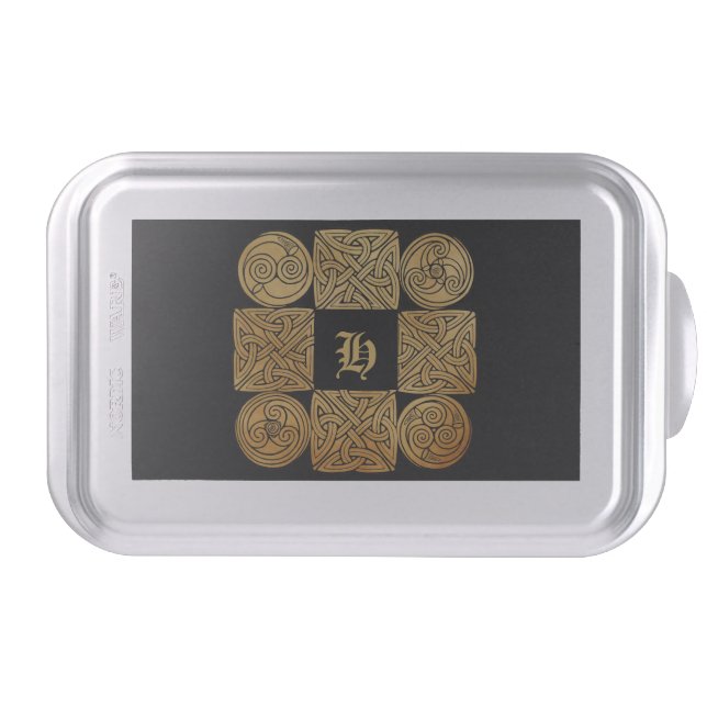 Personalized Celtic Knotwork Cross Cake Pan (Front)