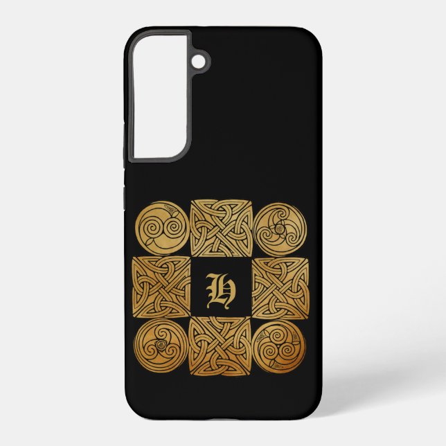 Personalized Celtic Knotwork Cross Samsung Galaxy Case (Back)