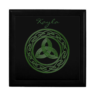 Personalized Celtic trinket box