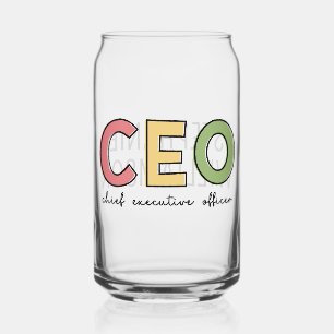 Personalized CEO Chief Executive Officer Boss Gift Can Glass