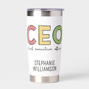 Personalized CEO Chief Executive Officer Boss Gift Insulated Tumbler