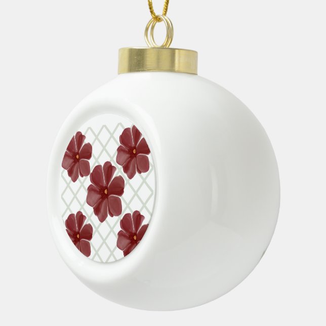 Personalized  ceramic ball christmas ornament (Right)