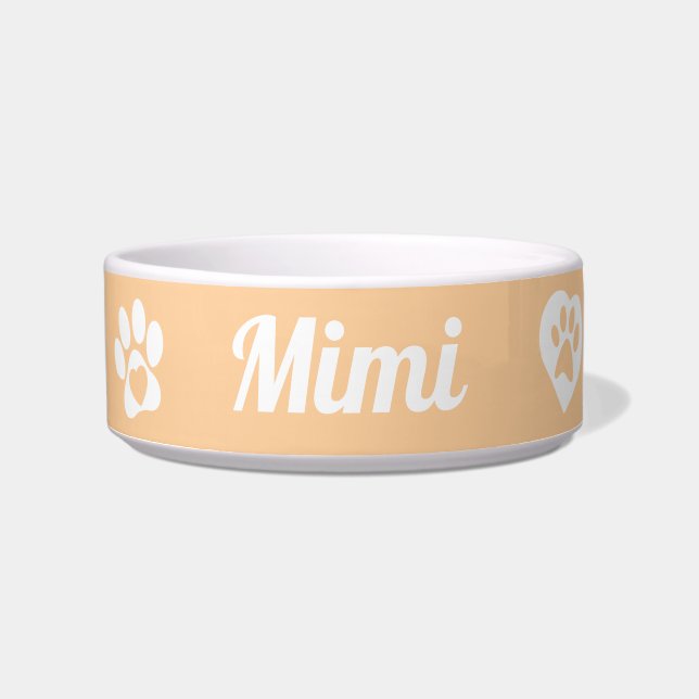 Personalized Ceramic Cat Bowl, customized Cat Gift Bowl (Front)