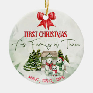 Personalized Ceramic Christmas Ornament – Family
