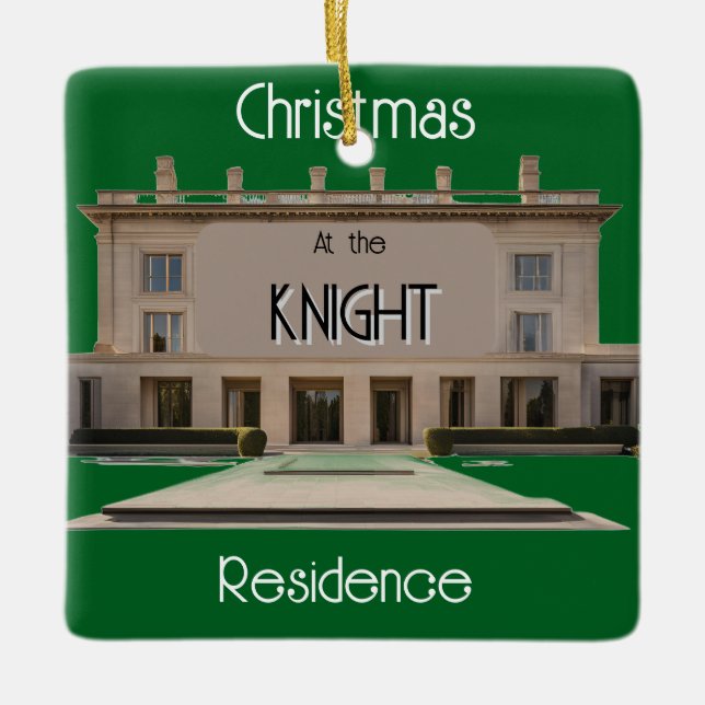 Personalized Ceramic Family Tree Decoration (Front)