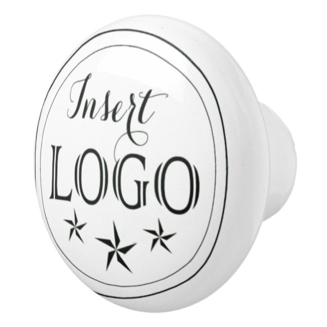 Personalized Ceramic Knob with Your Logo (Right)