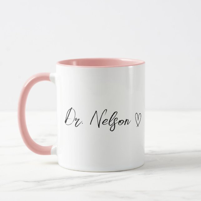 Personalized Ceramic Mug, Two-Tone Ceramic Mug, Dr Mug (Left)