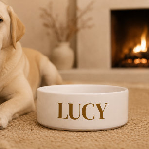 Personalized Ceramic Pet Bowl – Custom Dog Name