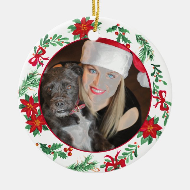 Personalized Ceramic Photo Ornament (Front)