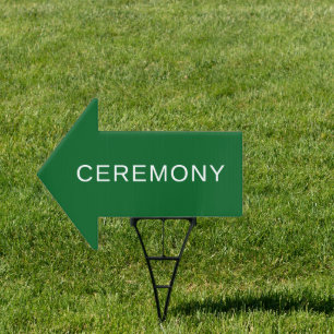 Personalized Ceremony Direction Arrow Yard Sign