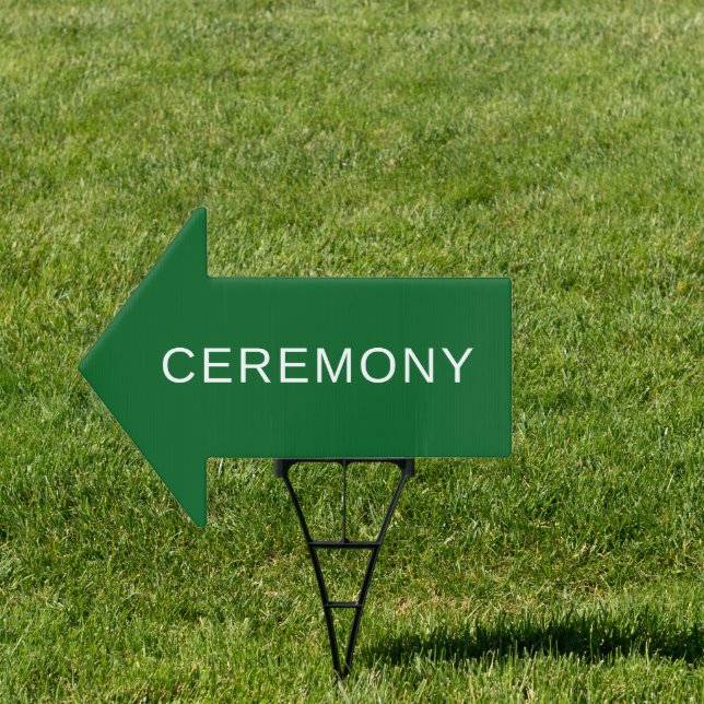 Personalized Ceremony Direction Arrow Yard Sign (Insitu)