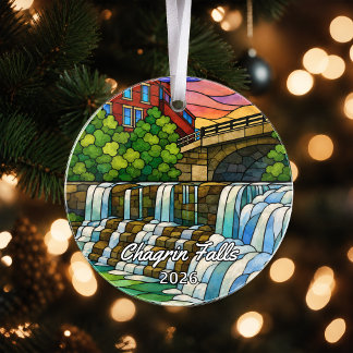 Personalized Chagrin Falls Acrylic Ornament, Custo Ornament