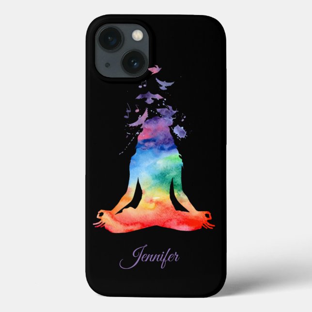 Personalized Chakra Lotus Yoga iPhone Otterbox Case-Mate iPhone Case (Back)