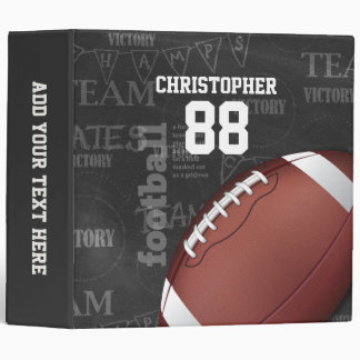 Personalized Chalkboard American Football Binder