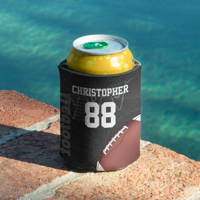 Personalized Chalkboard American Football Can Cooler (In Situ Pool)