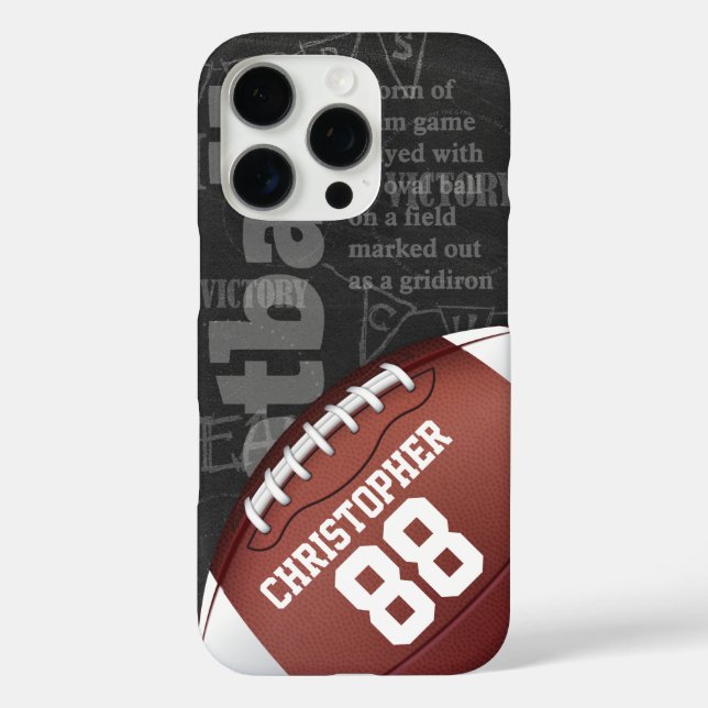 Personalized Chalkboard American Football Case-Mate iPhone Case (Back)