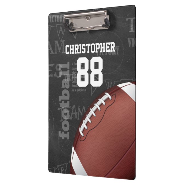 Personalized Chalkboard American Football Clipboard (Left)
