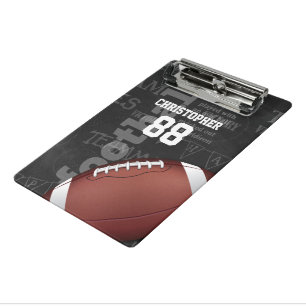 Personalized Chalkboard American Football Mini Clipboard