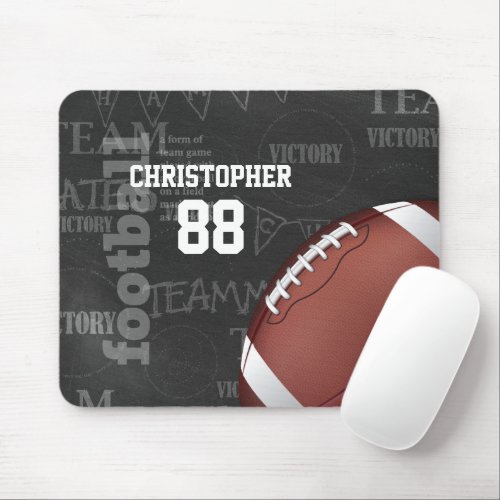 Personalized Chalkboard American Football Mouse Pad