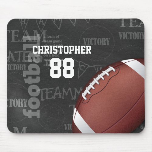 Personalized Chalkboard American Football Mouse Pad