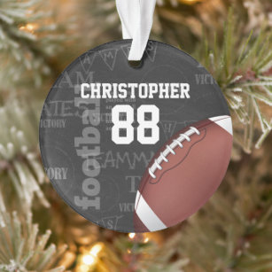 Football Wood Ornament, Custom Football Jersey and Ball Football Playe –  Happy Wood Products