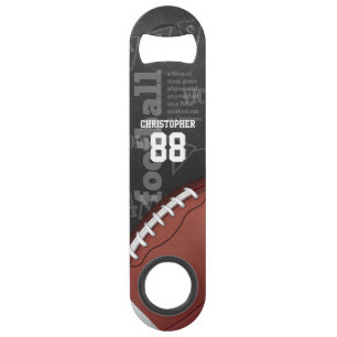 Personalized Chalkboard American Football Speed Bottle Opener
