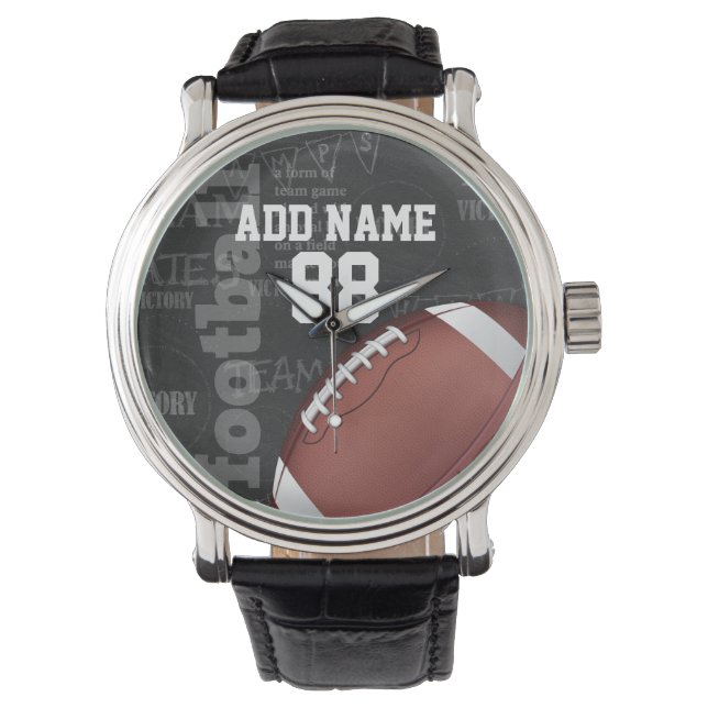 Personalized Chalkboard American Football Watch (Front)