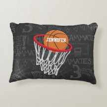 Personalized Chalkboard Basketball and Hoop