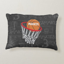 Personalized Chalkboard Basketball and Hoop