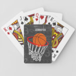 Personalized Chalkboard Basketball And Hoop Playing Cards at Zazzle