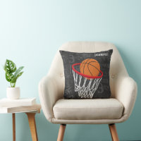 Personalized Chalkboard Basketball and Hoop
