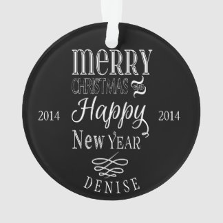 Personalized Chalkboard Christmas Ornament
