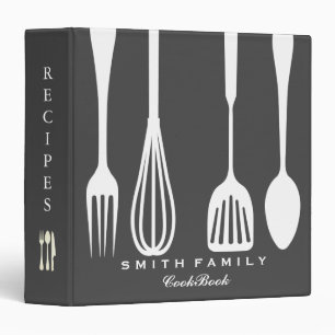 Personalized Chalkboard Family Recipe Cookbook 3 Ring Binder
