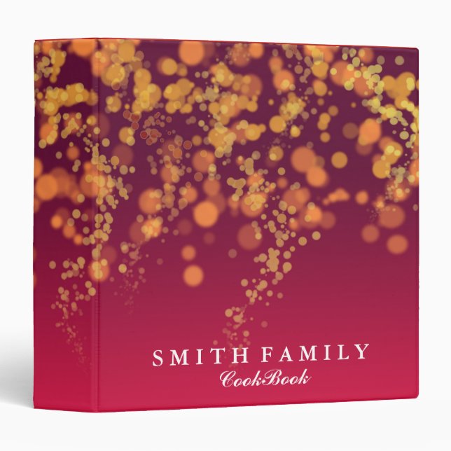 Personalized Chalkboard Family Recipe Cookbook 3 Ring Binder (Front/Spine)