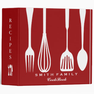 Personalized Chalkboard Family Recipe Cookbook Bin 3 Ring Binder