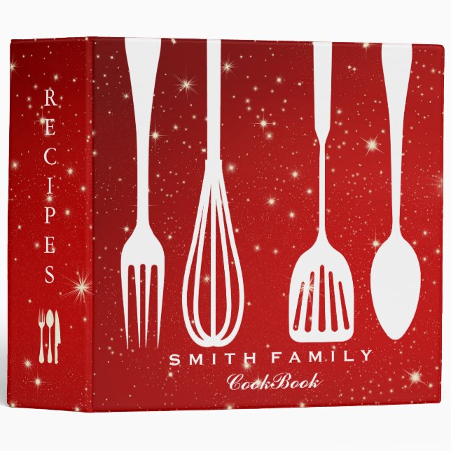 Personalized Chalkboard Family Recipe Cookbook Binder (Front/Spine)