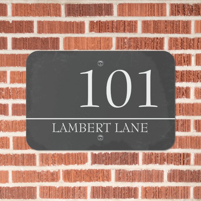 Personalized Chalkboard Look Metal Sign (In Situ(Brick))